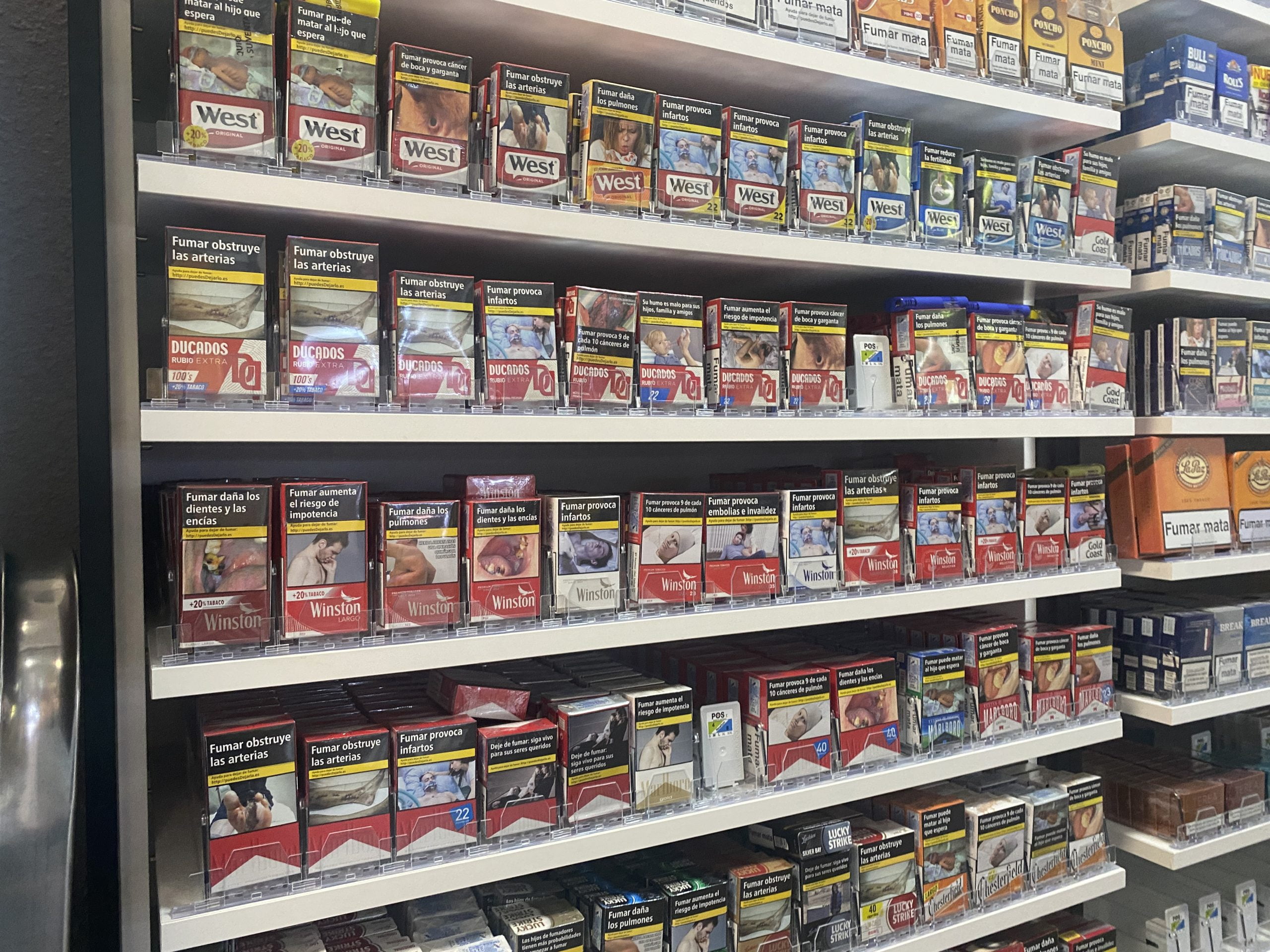 Estanco, Cigarrillos